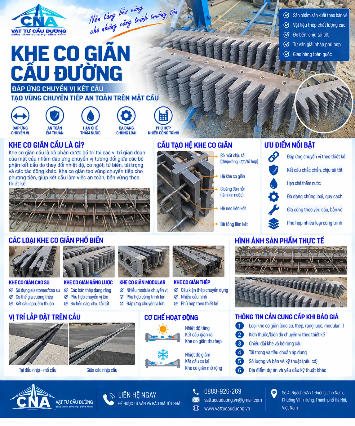 Khe co giãn cầu đường