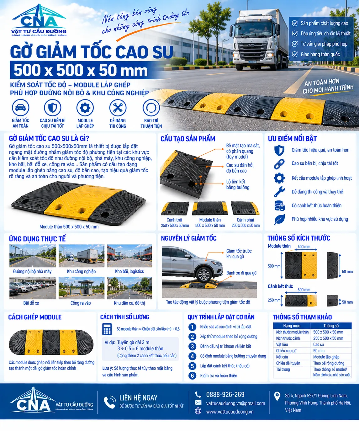 Gờ giảm tốc cao su